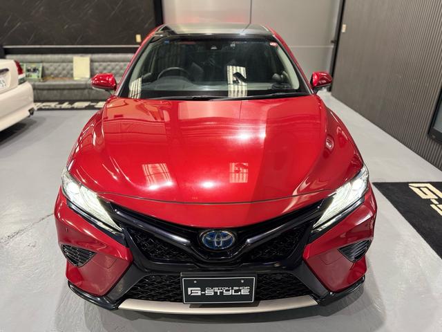カムリ ＷＳ　修復歴無　禁煙　車検整備付　パノラマルーフ　純正Ｒ１８アルミ　純正９インチナビ　フルセグＴＶ　バックカメラ　ＥＴＣ２．０　ドラレコ　ブラインドスポット　クルコン　トヨタセーフティセンス（4枚目）