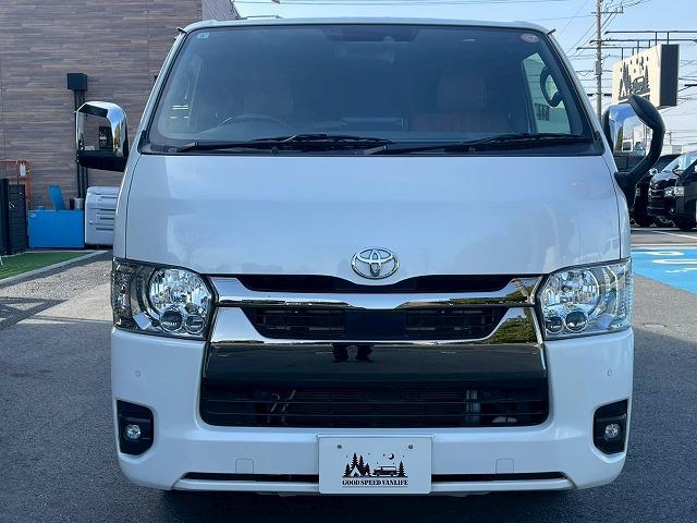 ハイエースバン スーパーGLダークプライム2 社外クルコン 社外シートヒーター デジタルインナーミラー 両側電動スライドドア アルパインフローティングナビ レザー調シートカバー AC100V電源 クリアランスソナー オートマチックハイビーム(68枚目)