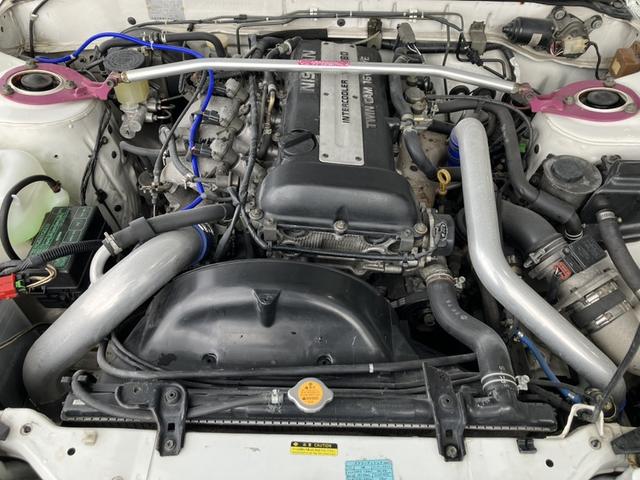 １８０ＳＸ タイプＸ　同色塗／ターボ５ＭＴ／前置きインタークーラー／前後タワーバー（4枚目）