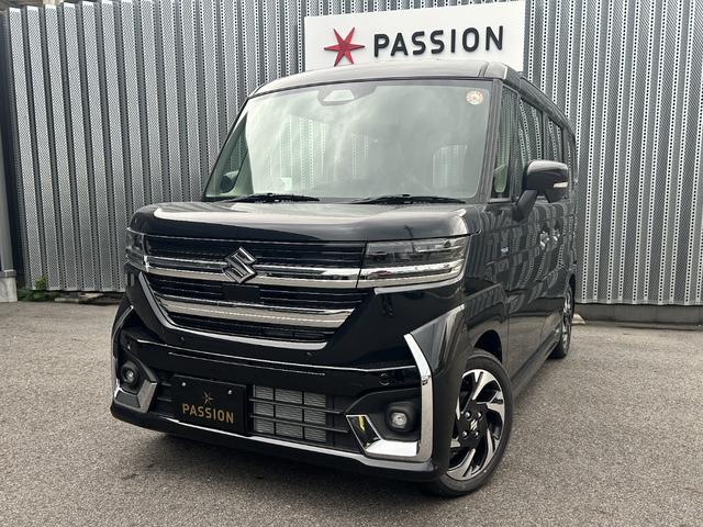 スペーシアカスタム ハイブリッドＸＳターボ　届出済未使用車　両側電動スライドドア　衝突被害軽減ブレーキ　コーナーセンサー　スマートキー　アダクティブクルーズコントロール　アイドリングストップ　電動格納ドアミラー　ＬＥＤヘッドライト　ターボ（4枚目）