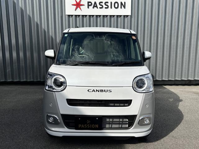 ムーヴキャンバス ストライプスＧ　届出済未使用車　両側電動スライドドア　衝突被害軽減ブレーキ　コーナーセンサー　スマートキー　シートヒーター　アイドリングストップ　バックカメラ　ＬＥＤヘッドライト　電動格納ドアミラー　オートエアコン（6枚目）