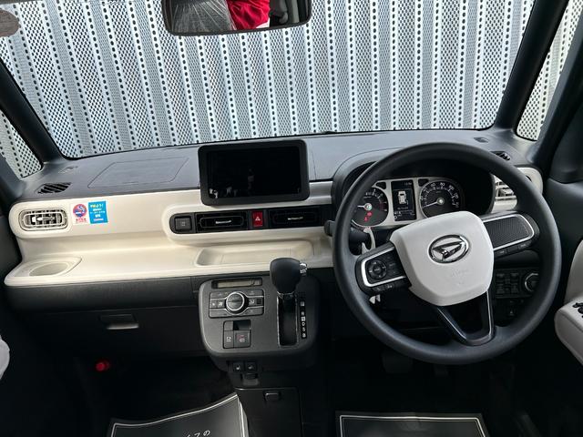 ムーヴキャンバス ストライプスＧ　届出済未使用車　両側電動スライドドア　衝突被害軽減ブレーキ　コーナーセンサー　スマートキー　シートヒーター　アイドリングストップ　バックカメラ　ＬＥＤヘッドライト　電動格納ドアミラー　オートエアコン（12枚目）