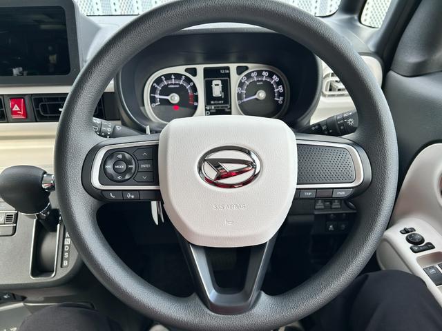 ムーヴキャンバス ストライプスＧ　届出済未使用車　両側電動スライドドア　衝突被害軽減ブレーキ　コーナーセンサー　スマートキー　シートヒーター　アイドリングストップ　バックカメラ　ＬＥＤヘッドライト　電動格納ドアミラー　オートエアコン（15枚目）