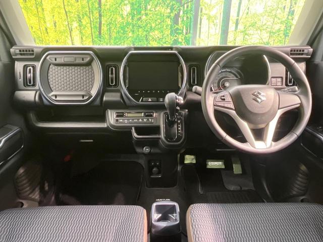 ハスラー Ｊスタイル　９型ナビ　全周囲カメラ　衝突被害軽減システム　禁煙車　ハーフレザーシート　コーナーセンサー　スマートキー　ＬＥＤヘッド　ビルトインＥＴＣ　オートハイビーム　車線逸脱警報　オートライト　オートエアコン（2枚目）