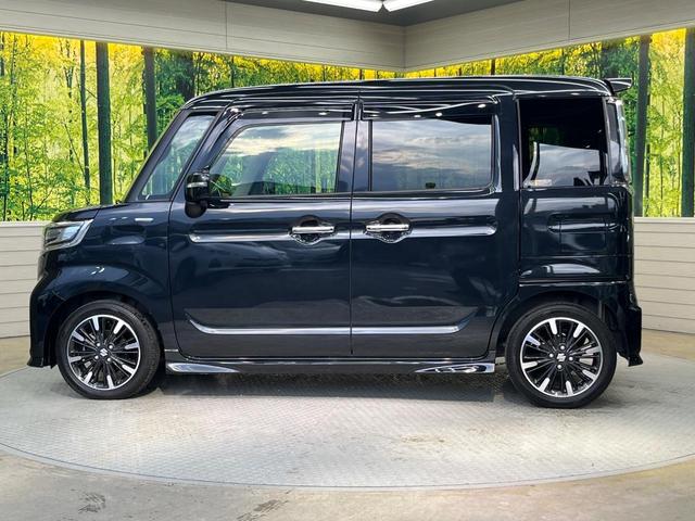 スペーシアカスタム ハイブリッドXSターボ SDナビ 両側電動ドア バックカメラ 衝突被害軽減システム 禁煙車 ハーフレザーシート シートヒーター コーナーセンサー スマートキー LEDヘッド ETC クルコン オートハイビーム 車線逸脱警報(25枚目)