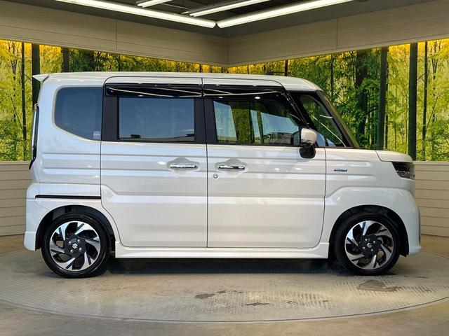 スペーシアカスタム ハイブリッドXSターボ 9型ナビ 両側電動ドア 全周囲カメラ 衝突被害軽減システム レーダークルーズ 禁煙車 ハーフレザーシート コーナーセンサー スマートキー LEDヘッド ビルトインETC オートハイビーム 車線逸脱警報(26枚目)