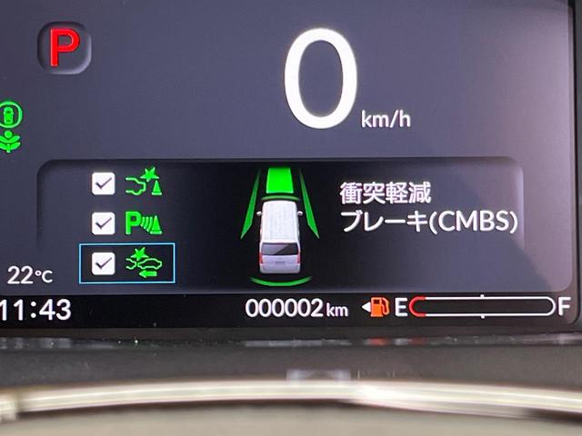 Ｎ－ＢＯＸカスタム ターボコーディネートスタイル　届出済未使用車　両側電動ドア　衝突被害軽減システム　ハーフレザーシート　コーナーセンサー　スマートキー　ＬＥＤヘッド　純正１５インチアルミ　オートハイビーム　車線逸脱警報　オートライト（5枚目）