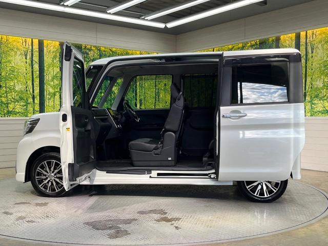 タント カスタムＸ　トップエディションＳＡＩＩＩ　電動スライド　ナビ　バックカメラ　スマートアシスト　禁煙車　ハーフレザーシート　シートヒーター　コーナーセンサー　スマートキー　ＬＥＤヘッド　ＥＴＣ　オートマチックハイビーム　車線逸脱警報（30枚目）
