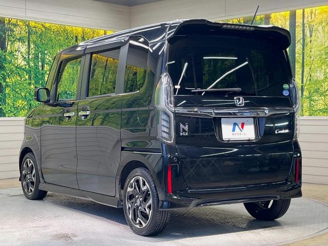 Ｎ－ＢＯＸカスタム Ｇ・Ｌターボホンダセンシング　両側電動ドア　後席モニター　ＳＤナビ　バックカメラ　衝突被害軽減システム　レーダークルーズ　禁煙車　ハーフレザーシート　ドラレコ　コーナーセンサー　スマートキー　ＬＥＤヘッド　ビルトインＥＴＣ（27枚目）