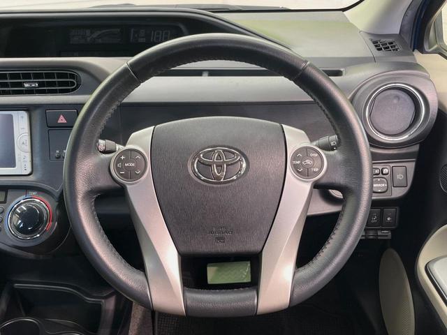 アクア Ｇ　純正ナビ　バックカメラ　禁煙車　ドラレコ　前席シートヒーター　ＬＥＤヘッド　ＥＴＣ　オートエアコン　Ｂｌｕｅｔｏｏｔｈ　ＣＤ　地デジ　ＬＥＤフォグ　革巻きステアリング　メッキインサイドドアハンドル（11枚目）