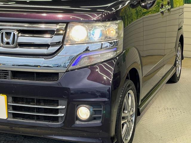 Ｎ－ＢＯＸカスタム Ｇ・Ｌパッケージ　電動スライドドア　ＳＤナビ　バックカメラ　禁煙車　ドラレコ　スマートキー　ＨＩＤヘッド　ビルトインＥＴＣ　純正１５インチアルミ　オートライト　オートエアコン　Ｂｌｕｅｔｏｏｔｈ　ＣＤ　ブルーレイ再生（12枚目）