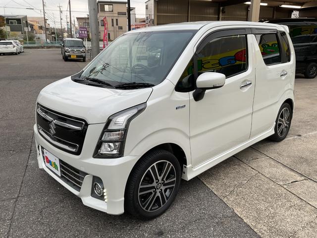 ワゴンＲスティングレー ハイブリッドＴ　純正ＳＤナビ・フルセグＴＶ・ＤＶＤ・Ｂｌｕｅｔｏｏｔｈ・バックカメラ・ＥＴＣ・車線逸脱アラーム・衝突軽減ブレーキ・シートヒーター・純正アルミホイール・クルーズコントロール・ＬＥＤオートライト（5枚目）