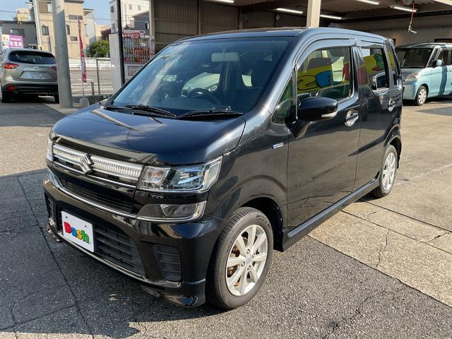 ワゴンＲ ハイブリッドＦＺ　社外ＳＤナビ・フルセグＴＶ・ＤＶＤ・Ｂｌｕｅｔｏｏｔｈ・ＥＴＣ・サブウーファー・ステアリングリモコン・ＬＥＤヘッドライト・純正アルミホール・シートヒーター・（5枚目）