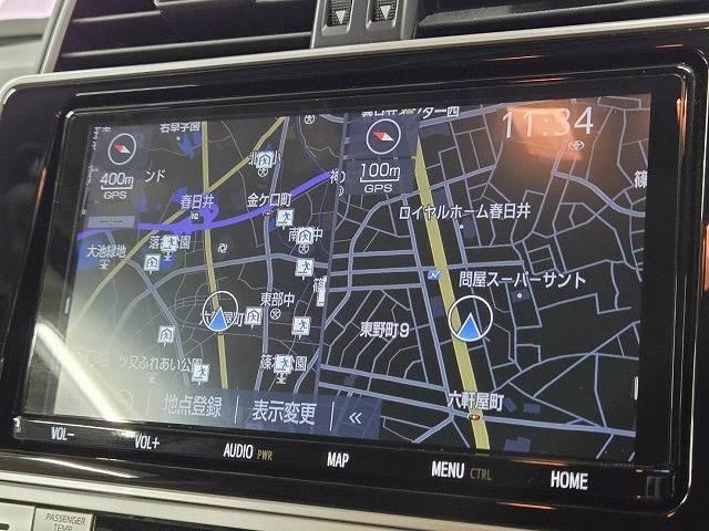 ランドクルーザープラド ＴＸ　ルーフレール／９インチナビ／バックカメラ／ＬＥＤライト／ＲＥＣＡＲＯシート／クリアランスソナー／衝突軽減／レーンアシスト／レーダークルーズ／オートハイビーム／ヘッドライトウォッシャー／ＥＴＣ（3枚目）