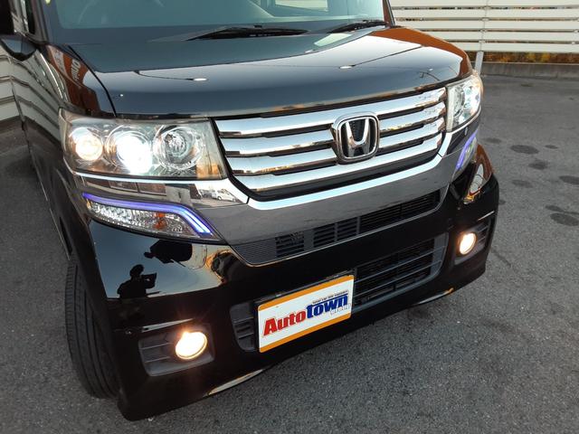 N-BOXカスタム G SSパッケージ 衝突軽減ブレーキ 両側電動スライドドア 純正メモリーナビ ワンセグ BLUETOOTH対応 バックカメラ CD DVD再生 オートライト ディスチャージ ウィンカーミラー アルミ スマートキー(51枚目)