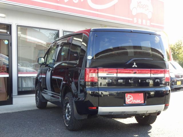 デリカＤ：５ Ｄ　パワーパッケージ　１年保証付／４ＷＤ／軽油／両側電動スライドドア／ＭＫＷ１６インチアルミ／ＢＦグッドリッチＡＴタイヤ／アルパイン後席モニタ／純正ナビ／地デジＴＶ／バックカメラ／ＥＴＣ／シートヒーター／オートクルーズ／（22枚目）