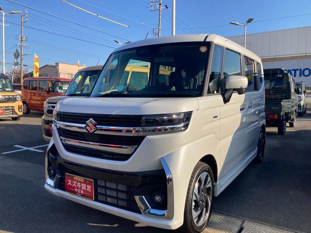 スペーシアカスタム ＨＹＢＲＩＤ　ＸＳターボ　デュアルセンサーブレーキサポートＩＩ　全方位モニター付メモリーナビゲーション　スズキコネクト対応通信機装着（43枚目）