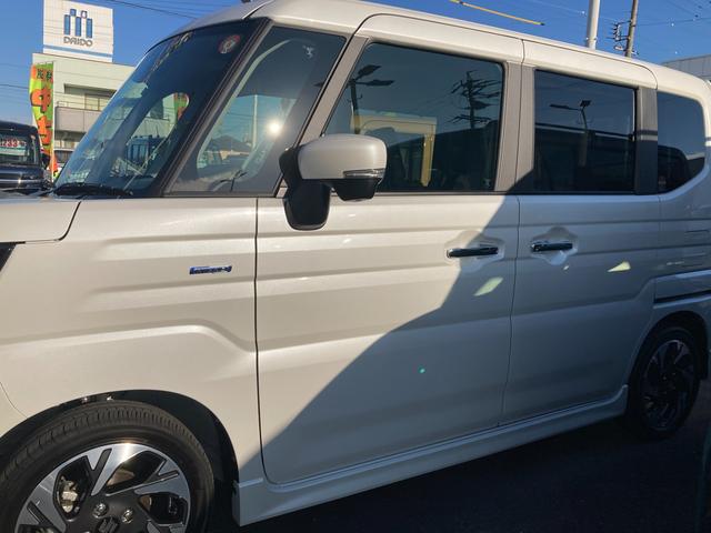 スペーシアカスタム ＨＹＢＲＩＤ　ＸＳターボ　デュアルセンサーブレーキサポートＩＩ　全方位モニター付メモリーナビゲーション　スズキコネクト対応通信機装着（48枚目）