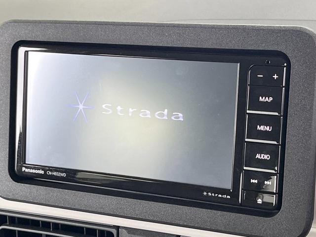 ムーヴキャンバス ストライプスＧターボ　ターボ　ＳＤナビ　両側電動スライドドア　衝突軽減　バックカメラ　ＬＥＤヘッドライト　シートヒーター　アダプティブクルーズコントロール　電動パーキングブレーキ　ＥＴＣ　ドライブレコーダー　ステリモ（3枚目）