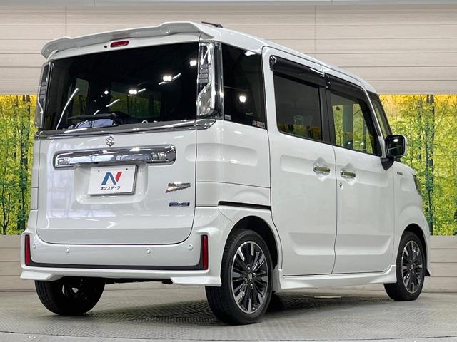 スペーシアカスタム ハイブリッドXSターボ ターボ 純正9型ナビ 全周囲カメラ 衝突被害軽減装置 レーダークルーズ 禁煙車 ハーフレザーシート コーナーセンサー スマートキー LEDヘッド ETC オートハイビーム オートライト 15インチAW(17枚目)