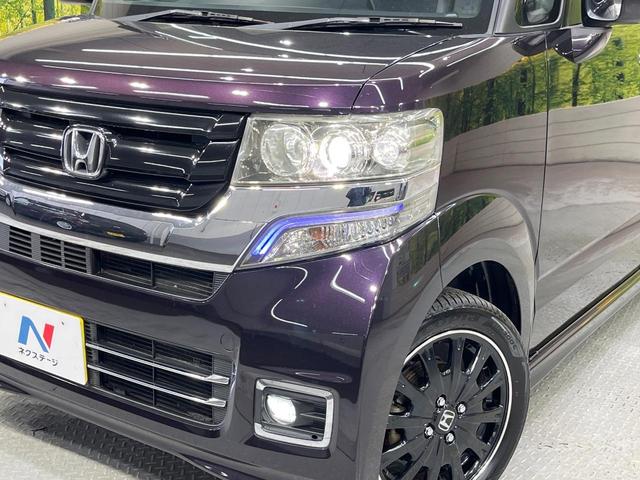 N-BOXカスタム G ターボSSブラックスタイルパッケージ ターボ SDナビ 両側電動スライド クルコン 衝突軽減装置 禁煙車 合皮シート ドラレコ スマートキー HIDヘッド シートヒーター ETC オートライト オートエアコン 純正15インチアルミ(13枚目)