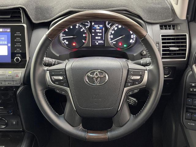 ランドクルーザープラド ＴＸ　Ｌパッケージ　マットブラックエディション　メーカーナビ　全周囲カメラ　衝突被害軽減システム　レーダークルーズ　禁煙車　レザーシート　前席シートエアコン　ドラレコ　コーナーセンサー　スマートキー　ＬＥＤヘッド　ＥＴＣ２．０　純正１８インチアルミ（12枚目）