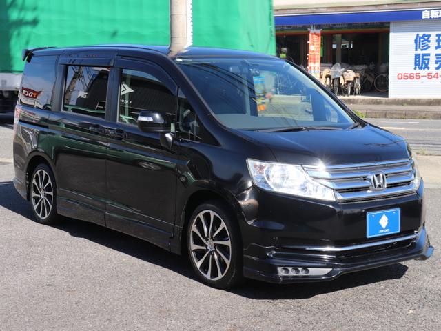 ステップワゴン G インターナビEセレクション 無限エアロ両側電動ドア後席モニター純正インターナビBカメラ地デジ クルーズコントロールRCA入力レザー調シートカバー ステアリングリモコン オートライトHIDヘッド社外18AW Rスモークフィルム(6枚目)