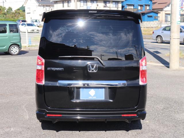 ステップワゴン G インターナビEセレクション 無限エアロ両側電動ドア後席モニター純正インターナビBカメラ地デジ クルーズコントロールRCA入力レザー調シートカバー ステアリングリモコン オートライトHIDヘッド社外18AW Rスモークフィルム(10枚目)