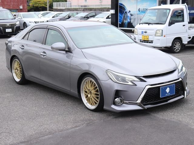 マークＸ ２５０Ｇ　リラックスセレクション　社外ヘッドＦフォグＤバイザＲスモーク社外ＬＥＤテールＧ’ｓルック風前後エアロバンパー社外１９ＡＷスマートキー　ビルトインＥＴＣステコン前席パワーシート社外前後ドラレコ社外ディスプレイオーディオＢカメラ（6枚目）