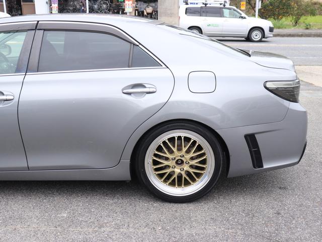 マークＸ ２５０Ｇ　リラックスセレクション　社外ヘッドＦフォグＤバイザＲスモーク社外ＬＥＤテールＧ’ｓルック風前後エアロバンパー社外１９ＡＷスマートキー　ビルトインＥＴＣステコン前席パワーシート社外前後ドラレコ社外ディスプレイオーディオＢカメラ（12枚目）