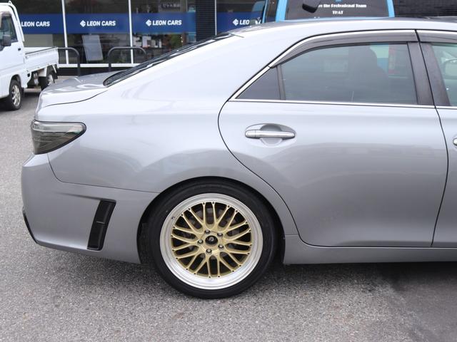 マークＸ ２５０Ｇ　リラックスセレクション　社外ヘッドＦフォグＤバイザＲスモーク社外ＬＥＤテールＧ’ｓルック風前後エアロバンパー社外１９ＡＷスマートキー　ビルトインＥＴＣステコン前席パワーシート社外前後ドラレコ社外ディスプレイオーディオＢカメラ（13枚目）