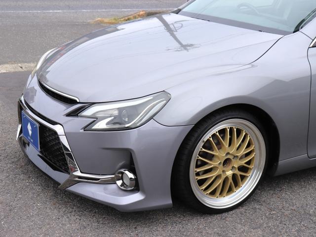 マークＸ ２５０Ｇ　リラックスセレクション　社外ヘッドＦフォグＤバイザＲスモーク社外ＬＥＤテールＧ’ｓルック風前後エアロバンパー社外１９ＡＷスマートキー　ビルトインＥＴＣステコン前席パワーシート社外前後ドラレコ社外ディスプレイオーディオＢカメラ（16枚目）