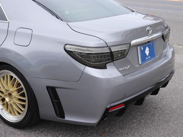 マークＸ ２５０Ｇ　リラックスセレクション　社外ヘッドＦフォグＤバイザＲスモーク社外ＬＥＤテールＧ’ｓルック風前後エアロバンパー社外１９ＡＷスマートキー　ビルトインＥＴＣステコン前席パワーシート社外前後ドラレコ社外ディスプレイオーディオＢカメラ（17枚目）