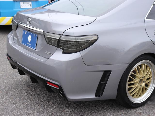 マークＸ ２５０Ｇ　リラックスセレクション　社外ヘッドＦフォグＤバイザＲスモーク社外ＬＥＤテールＧ’ｓルック風前後エアロバンパー社外１９ＡＷスマートキー　ビルトインＥＴＣステコン前席パワーシート社外前後ドラレコ社外ディスプレイオーディオＢカメラ（18枚目）