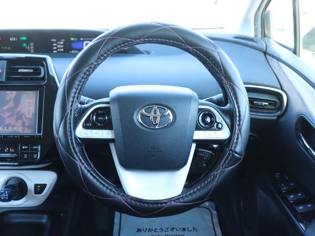 プリウス 　セーフティセンス合成皮革シートＬＥＤヘッド純正９型ＳＤナビＢカメラ地デジＢＴ音楽プリクラッシュ　レーダークルコン　オートハイビーム前席シートヒーター革巻きＨステアリングリモコン純正ドライブレコーダー（37枚目）