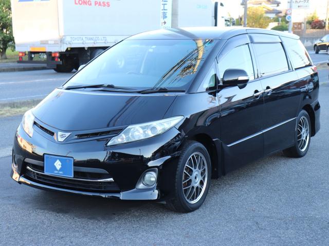 エスティマ ２．４アエラス　Ｇエディション　中期モデル両側電動ドアＡＬＰＩＮＥ後席モニター社外ナビＢカメラ地デジＢＴ音楽クルコン　ビルトインＥＴＣスマートキーＨＩＤヘッドＦフォグＤバイザ社外１７ＡＷウッドコンビＨステコンＤＡＡ／Ｃリアクーラー（5枚目）