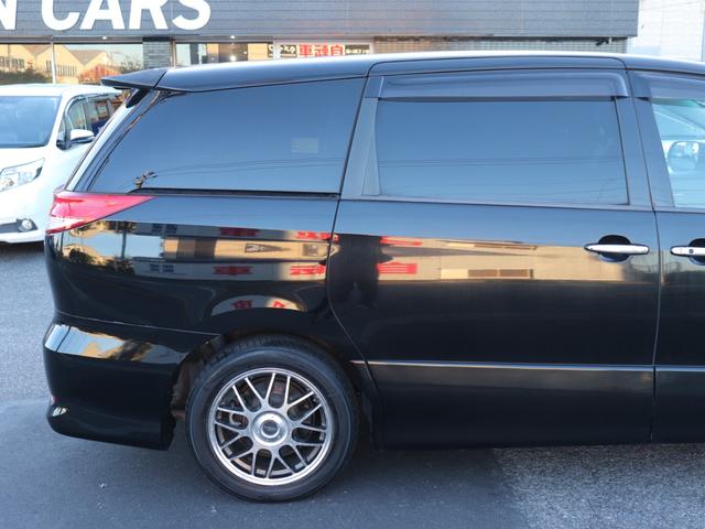 エスティマ ２．４アエラス　Ｇエディション　中期モデル両側電動ドアＡＬＰＩＮＥ後席モニター社外ナビＢカメラ地デジＢＴ音楽クルコン　ビルトインＥＴＣスマートキーＨＩＤヘッドＦフォグＤバイザ社外１７ＡＷウッドコンビＨステコンＤＡＡ／Ｃリアクーラー（13枚目）