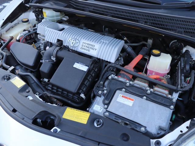 プリウス Sツーリングセレクション LEDヘッド 純正SDナビ地デジ 音楽録音 スマートキーETCステアリングリモコン コンライト オートエアコン フォグランプ ヘッドライトウォッシャー 社外17AWトノカバーCD/DVD/SD(26枚目)