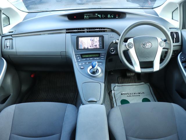 プリウス Sツーリングセレクション LEDヘッド 純正SDナビ地デジ 音楽録音 スマートキーETCステアリングリモコン コンライト オートエアコン フォグランプ ヘッドライトウォッシャー 社外17AWトノカバーCD/DVD/SD(29枚目)