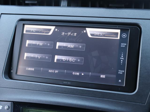 プリウス Sツーリングセレクション LEDヘッド 純正SDナビ地デジ 音楽録音 スマートキーETCステアリングリモコン コンライト オートエアコン フォグランプ ヘッドライトウォッシャー 社外17AWトノカバーCD/DVD/SD(49枚目)