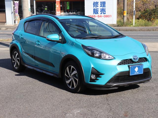 アクア クロスオーバー　セーフティセンス合成皮革シートＬＥＤヘッド純正ナビＢカメラ地デジＢＴ音楽スマートキー　ビルトインＥＴＣ革巻きＨステアリングリモコンＬＤＡオートハイビーム社外ドライブレコーダー　フォグランプ純正１６ＡＷ（6枚目）