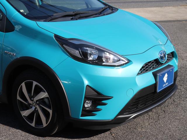 アクア クロスオーバー　セーフティセンス合成皮革シートＬＥＤヘッド純正ナビＢカメラ地デジＢＴ音楽スマートキー　ビルトインＥＴＣ革巻きＨステアリングリモコンＬＤＡオートハイビーム社外ドライブレコーダー　フォグランプ純正１６ＡＷ（13枚目）