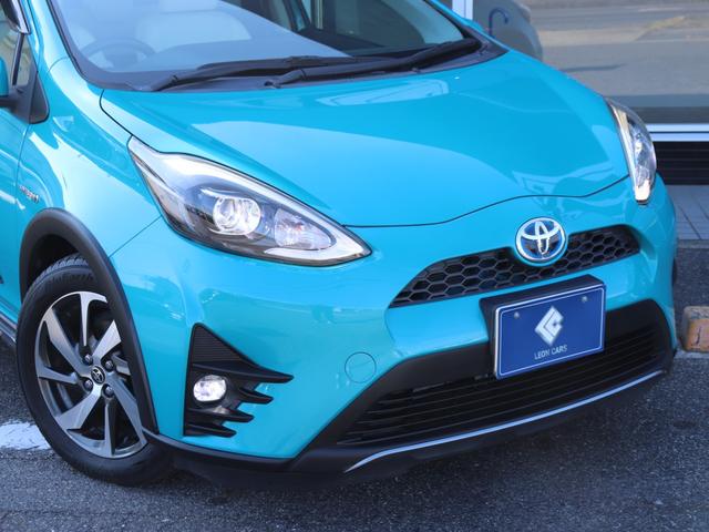 アクア クロスオーバー　セーフティセンス合成皮革シートＬＥＤヘッド純正ナビＢカメラ地デジＢＴ音楽スマートキー　ビルトインＥＴＣ革巻きＨステアリングリモコンＬＤＡオートハイビーム社外ドライブレコーダー　フォグランプ純正１６ＡＷ（18枚目）