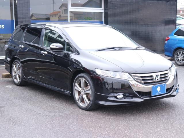 オデッセイ ＭＸ・エアロパッケージ　後期モデル純正インターナビＢカメラ地デジ　スマートキーＨＩＤヘッドＦフォグＤバイザー純正１８ＡＷビルトインＥＴＣ革巻きＨパドルシフト　ステアリングリモコン　オートライト　オートエアコン　リアクーラー（7枚目）