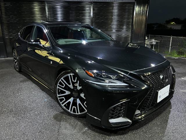 ＬＳ５００　Ｆスポーツ　ＴＲＤフロントエアロ　マフラー　リアディフューザー　サイドエアロ　／　　ロワリングキット　／　Ｍａｎｓｏｒｙ２２インチＡＷ　／　赤革シート　／　マークレビンソンサウンドシステム　／　サンルーフ(7枚目)