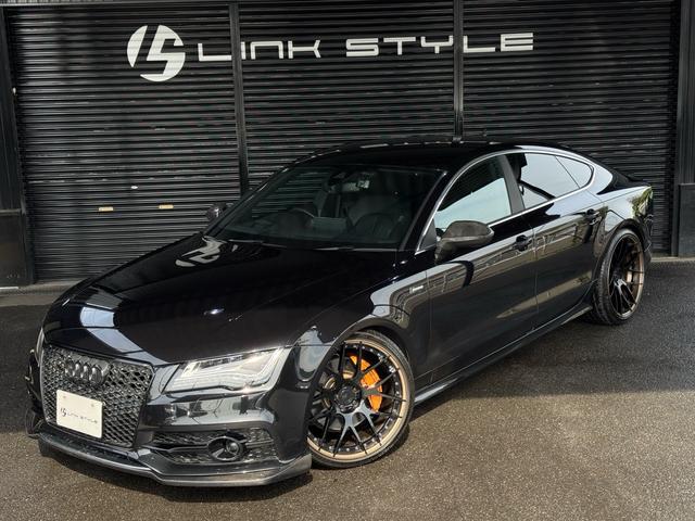 Ａ７スポーツバック ３．０ＴＦＳＩクワトロ　正規ディーラー車　右Ｈ　カーボンフロントスポイラー　ＢＣフォージド２１インチホイール　ダウンサスペンション　オレンジゴールドブレーキキャリパー　社外４本出しマフラー　カーボンリアスポイラー（4枚目）