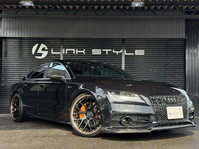 Ａ７スポーツバック ３．０ＴＦＳＩクワトロ　正規ディーラー車　右Ｈ　カーボンフロントスポイラー　ＢＣフォージド２１インチホイール　ダウンサスペンション　オレンジゴールドブレーキキャリパー　社外４本出しマフラー　カーボンリアスポイラー（9枚目）