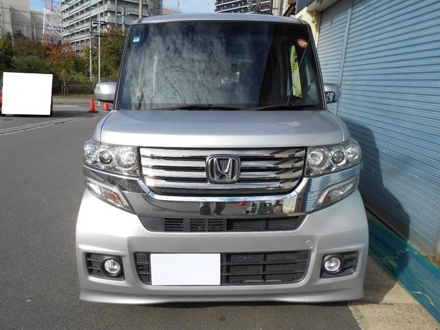 N-BOXカスタム G ターボSSパッケージ 禁煙/ターボ/衝突軽減ブレーキ(あんしんパッケージ)/ナビ装備スペシャルパッケージ/両側電動スライドドア/ナビ/TV/Bカメラ/ETC/クルコン/オートリトラミラー/HID/15インチアルミ(2枚目)