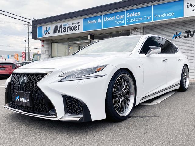 ＬＳ ＬＳ５００　Ｆスポーツ　新品２１ｉｎｃｈアルミ面一　新品サスコン　３眼ＬＥＤヘッド　黒革ＰＷシート　パドル　クルコン　ＨＵＤ　ＢＳＭ　フルセグＴＶ　Ｂｌｕｅｔｏｏｔｈ　レーダー　純正ドラレコ　ＰＷバック　全方位カメラ　ＥＴＣ（49枚目）