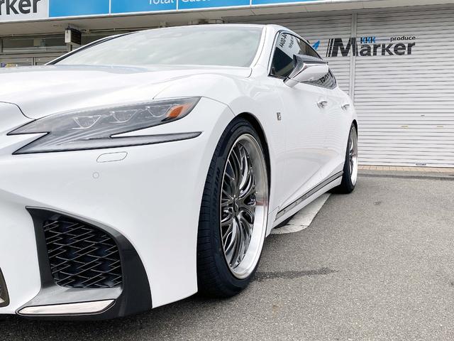 ＬＳ ＬＳ５００　Ｆスポーツ　新品２１ｉｎｃｈアルミ面一　新品サスコン　３眼ＬＥＤヘッド　黒革ＰＷシート　パドル　クルコン　ＨＵＤ　ＢＳＭ　フルセグＴＶ　Ｂｌｕｅｔｏｏｔｈ　レーダー　純正ドラレコ　ＰＷバック　全方位カメラ　ＥＴＣ（50枚目）